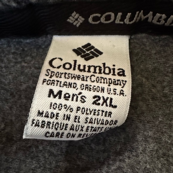 Columbia Vest Mens Size 2X Gray Fleece Full Zip Outdoors Hiking Camping EUC - Picture 4 of 4
